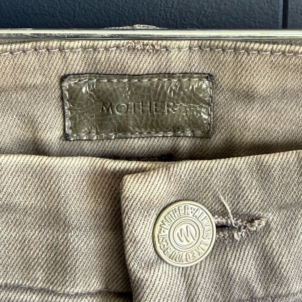 Mother The Crop Zip Muse Jean, Blow Out (Medium Gray) Wash, Sz 25, VGUC - Picture 6 of 16